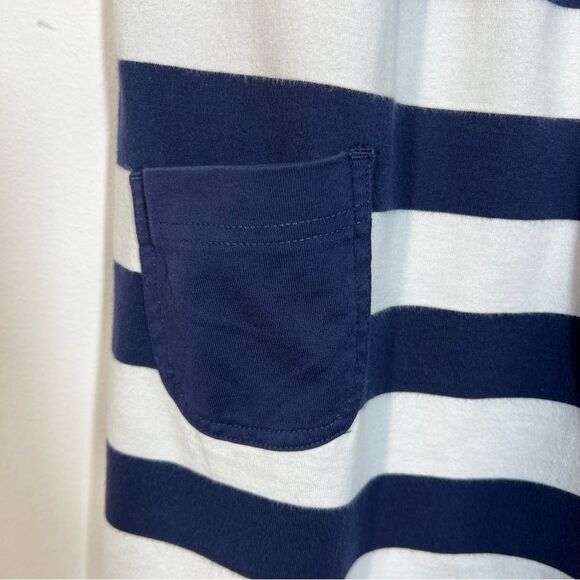 Hanna Andersson Girl's Size 6-7 Years Old Sleeveless Blue Striped Pockets Dress - Picture 3 of 8